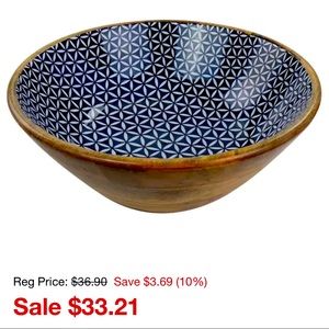 Mango Wood Large Serving Bowl